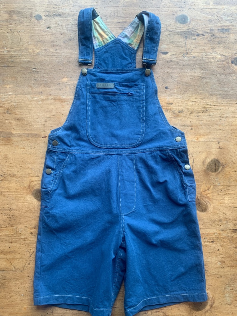 Women’s Blue Short Overalls with Pockets